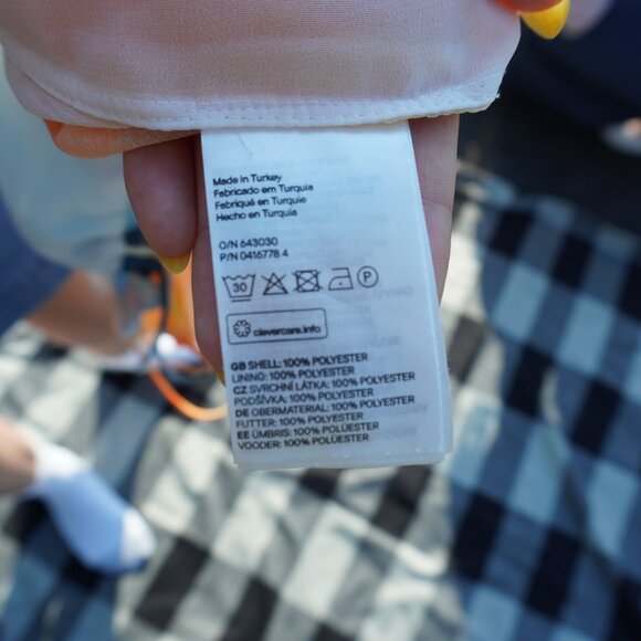 Blue Orange Rainbow Strappy H&M Chiffon Ruffle Top - Picture 4 of 6